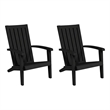 vidaXL Patio Adirondack Chairs 2 pcs Black Polypropylene