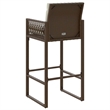 vidaXL Patio Bar Stools with Cushions 2 pcs Brown Poly Rattan