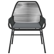 vidaXL Patio Chairs 2 pcs with Cushions Black Poly Rattan