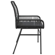 vidaXL Patio Chairs 2 pcs with Cushions Black Poly Rattan