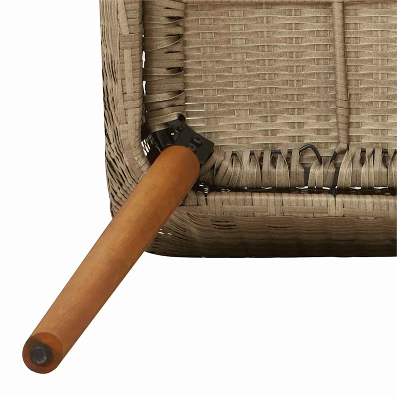 vidaXL Garden Chair 2 pcs Beige Poly Rattan