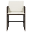 vidaXL Patio Chairs with Cushions 4 pcs Brown Poly Rattan