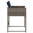 vidaXL Patio Chairs with Cushions 4 pcs Gray Poly Rattan