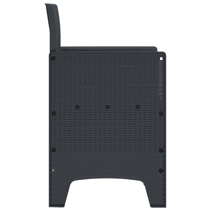 vidaXL Garden Chair 2 pcs Anthracite Polypropylene