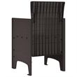 vidaXL Garden Chair 4 pcs Brown Polypropylene