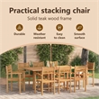 vidaXL Chair 8 pcs Brown Solid Teak Wood