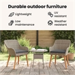 vidaXL Garden Chair 2 pcs Black Poly Rattan