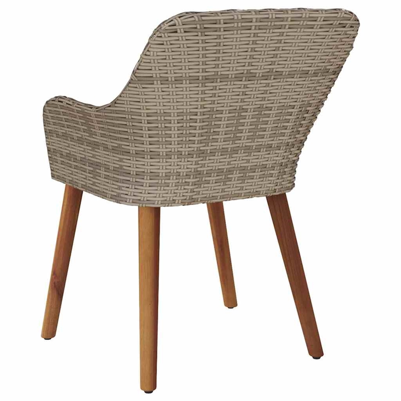 vidaXL Garden Chair 2 pcs Black Poly Rattan