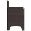 vidaXL Garden Chair 2 pcs Brown Polypropylene