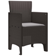 vidaXL Garden Chair 2 pcs Brown Polypropylene