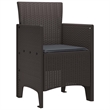 vidaXL Garden Chair 2 pcs Brown Polypropylene