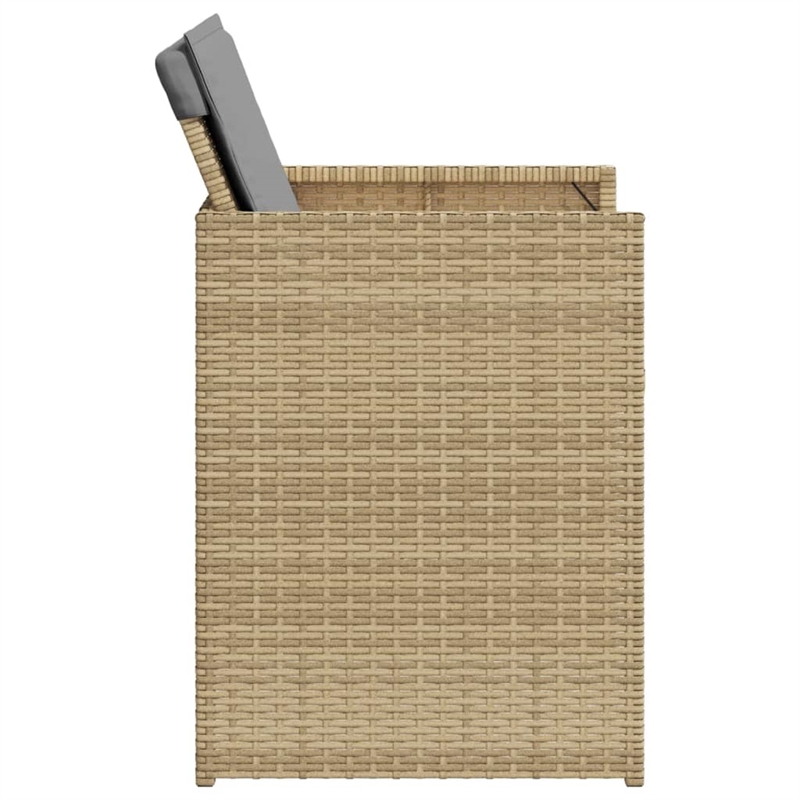 vidaXL Patio Chairs with Cushions 4 pcs Mix Beige Poly Rattan