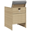 vidaXL Patio Chairs with Cushions 4 pcs Mix Beige Poly Rattan