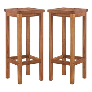 vidaXL Bar Chairs 2 pcs Solid Acacia Wood