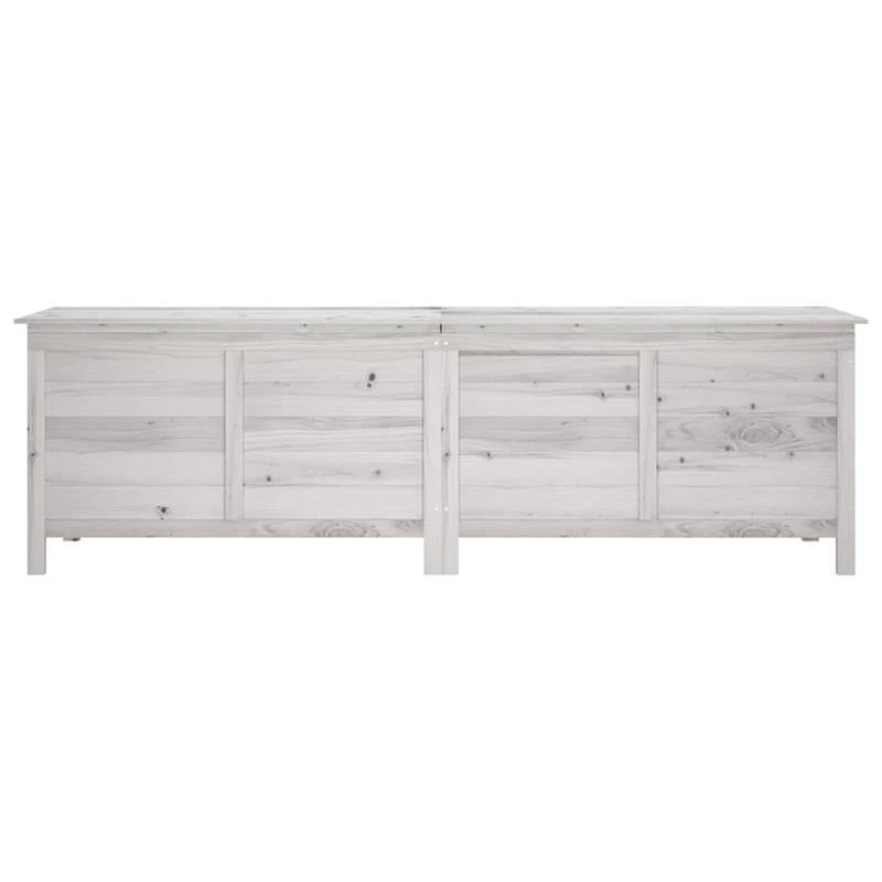 vidaXL Garden Storage Box White 198/5x50x56/5 cm Solid Wood Fir