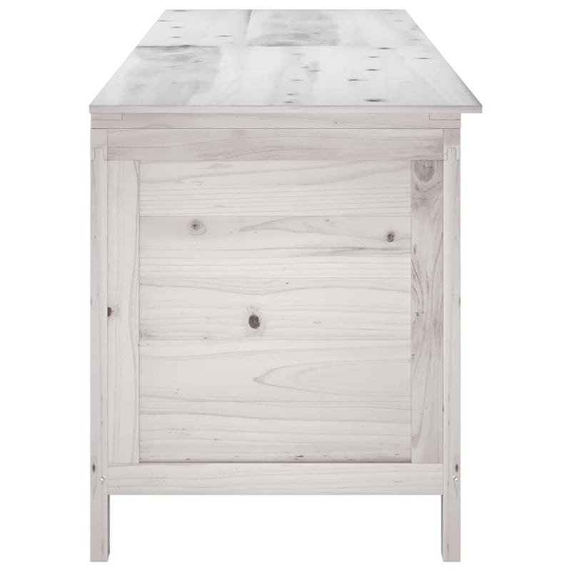 vidaXL Garden Storage Box White 198/5x50x56/5 cm Solid Wood Fir