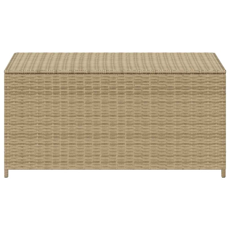 vidaXL Garden Storage Box Mix Beige 50.2 Gal Poly Rattan