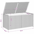 vidaXL Garden Storage Box Gray 74.8 Gal Poly Rattan