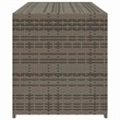 vidaXL Garden Storage Box Gray 74.8 Gal Poly Rattan