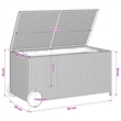 vidaXL Garden Storage Box with Wheels Black 50.2 Gal Poly Rattan