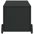 vidaXL Garden Storage Box with Wheels Black 50.2 Gal Poly Rattan