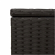 vidaXL Garden Storage Box with Wheels Black 50.2 Gal Poly Rattan