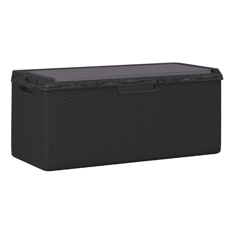 vidaXL Patio Storage Box with Seat Cushion Anthracite 92.5 gal PP