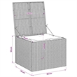 vidaXL Garden Storage Box Black 76.9 Gal Poly Rattan