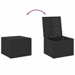 vidaXL Garden Storage Box Black 76.9 Gal Poly Rattan