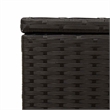 vidaXL Garden Storage Box Black 76.9 Gal Poly Rattan