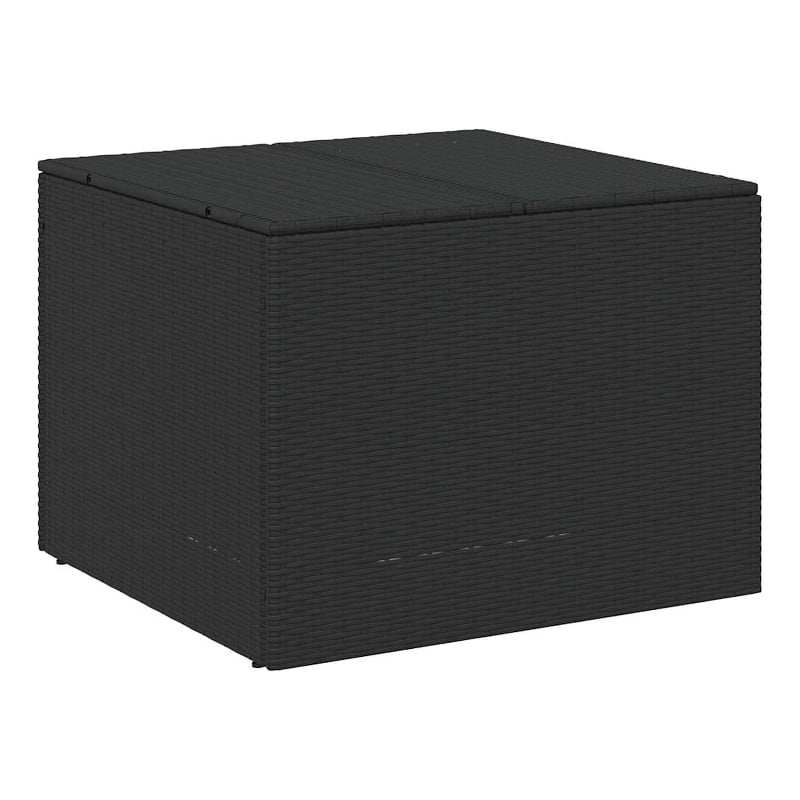 vidaXL Garden Storage Box Black 76.9 Gal Poly Rattan