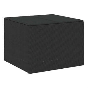 vidaXL Garden Storage Box Black 76.9 Gal Poly Rattan