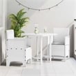 vidaXL Garden Chair 2 pcs White Polypropylene