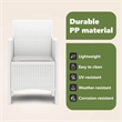 vidaXL Garden Chair 2 pcs White Polypropylene