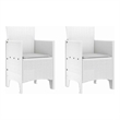 vidaXL Garden Chair 2 pcs White Polypropylene