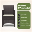 vidaXL Garden Chair 4 pcs Brown Polypropylene