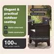 vidaXL Garden Chair 4 pcs Brown Polypropylene