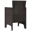 vidaXL Garden Chair 4 pcs Brown Polypropylene