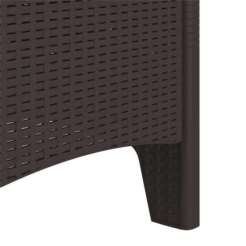 vidaXL Garden Chair 4 pcs Brown Polypropylene