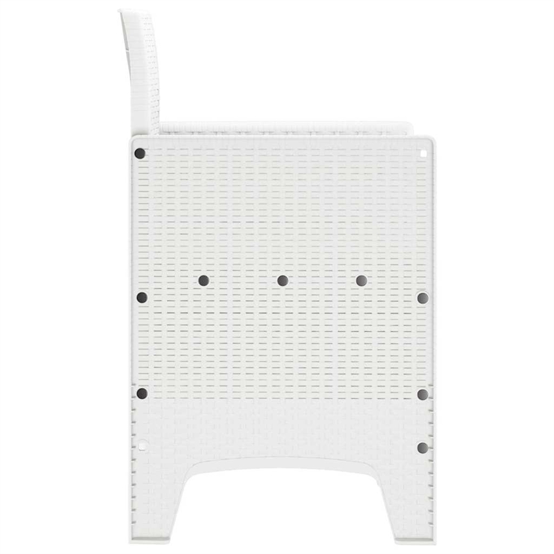 vidaXL Garden Chair 4 pcs White Polypropylene