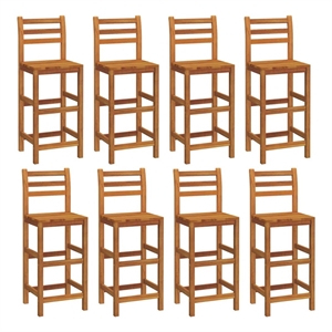 vidaXL Bar Stools 8 pcs Solid Wood Acacia