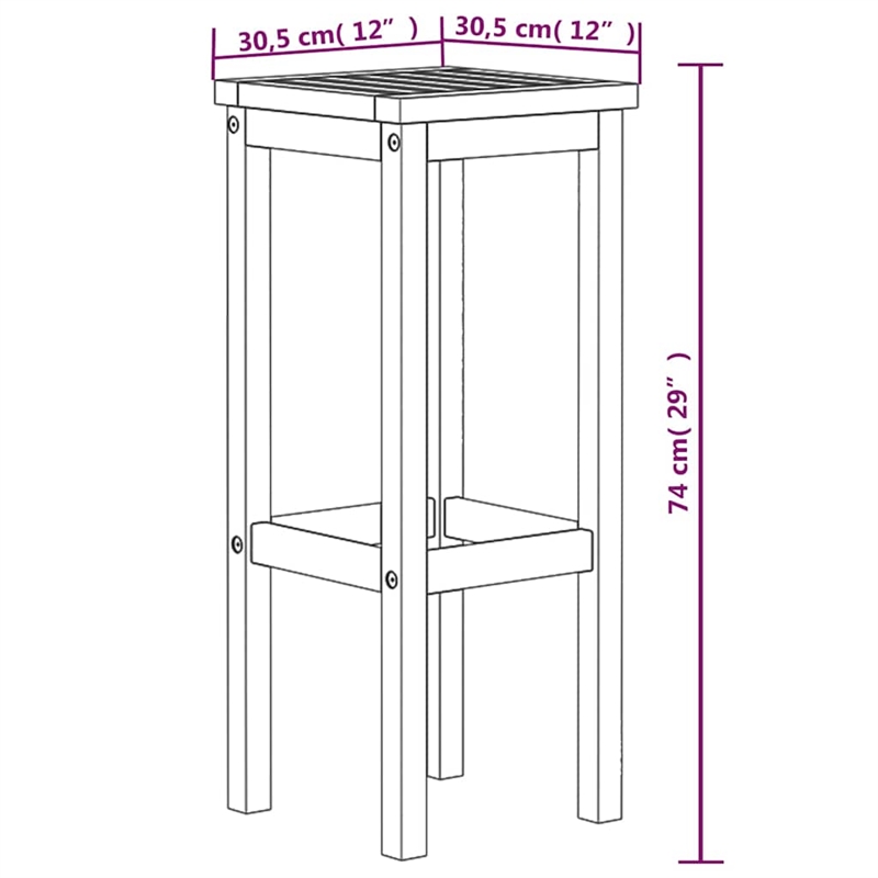 vidaXL Bar Stools 6 pcs Solid Wood Acacia