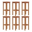 vidaXL Bar Stools 6 pcs Solid Wood Acacia