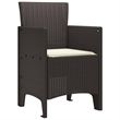 vidaXL Garden Chair 2 pcs Brown Polypropylene