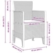 vidaXL Garden Chair 2 pcs Brown Polypropylene