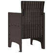vidaXL Garden Chair 2 pcs Brown Polypropylene