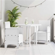 vidaXL Garden Chair 2 pcs White Polypropylene