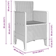 vidaXL Garden Chair 2 pcs White Polypropylene