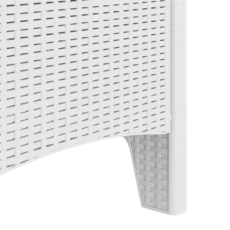 vidaXL Garden Chair 2 pcs White Polypropylene