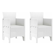 vidaXL Garden Chair 2 pcs White Polypropylene